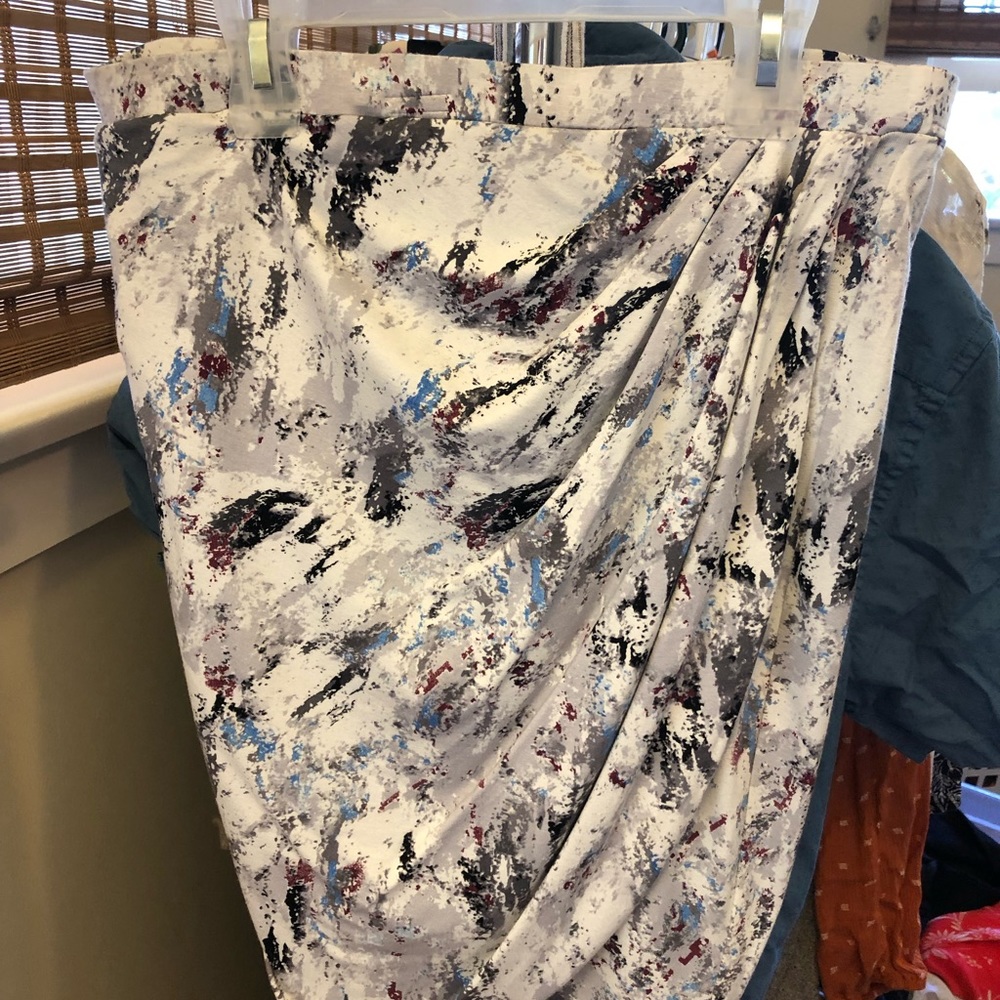 1. state watercolor bodycon mini skirt